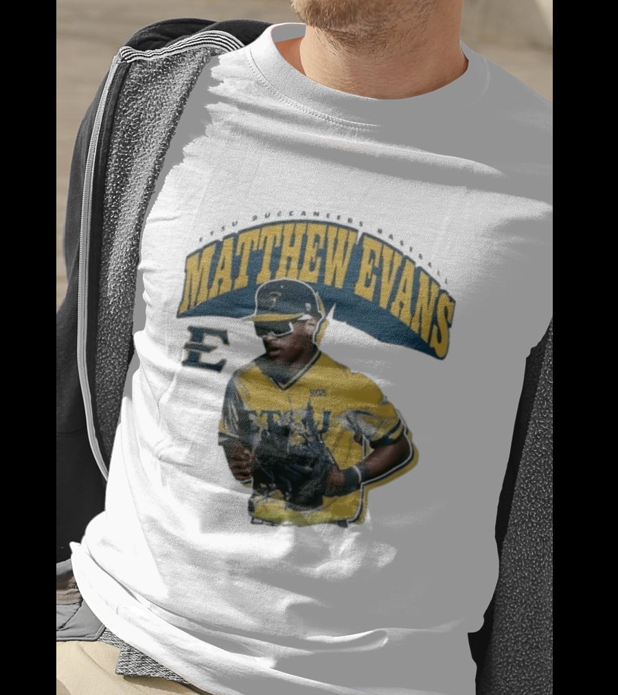 Etsu Matthew Evans Baseball Scon Sports Jersey T-Shirt
