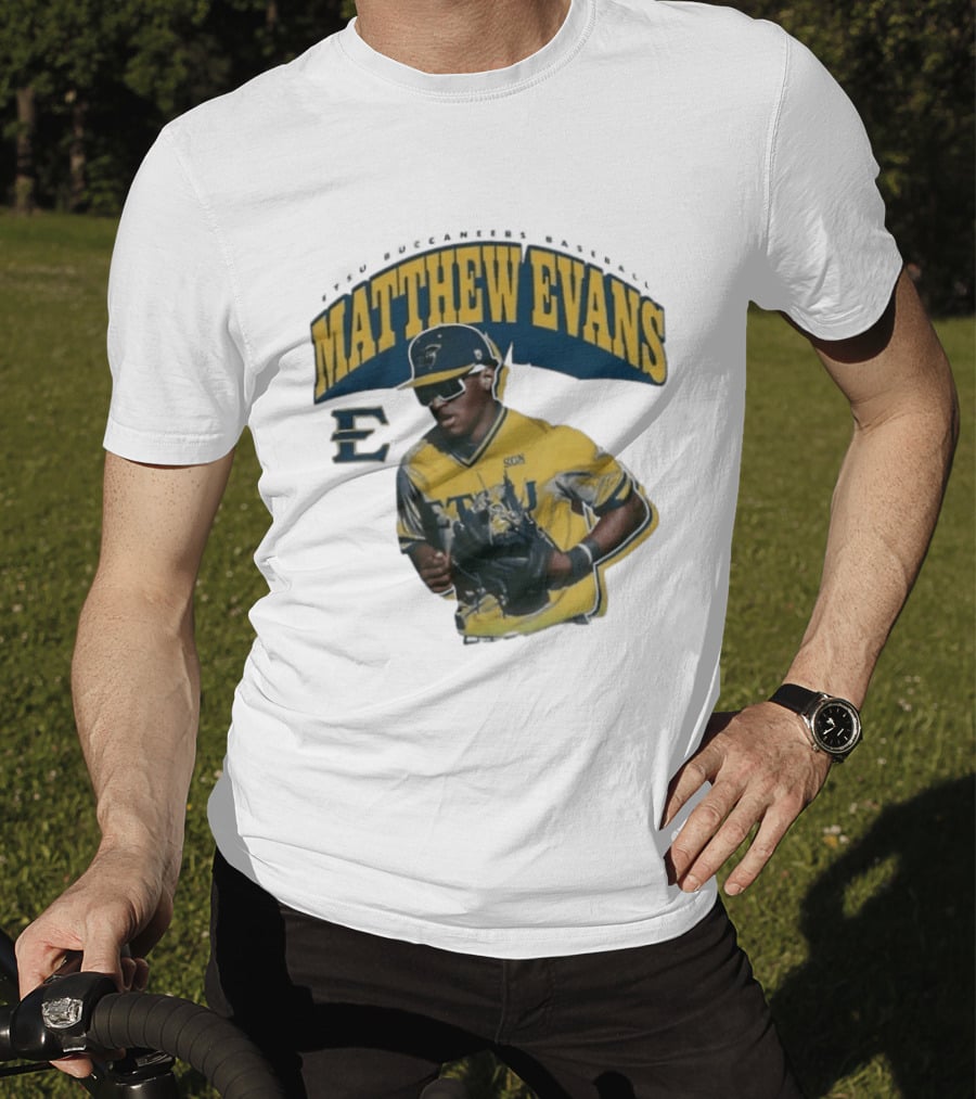 Etsu Matthew Evans Baseball Scon Sports Jersey T-Shirt