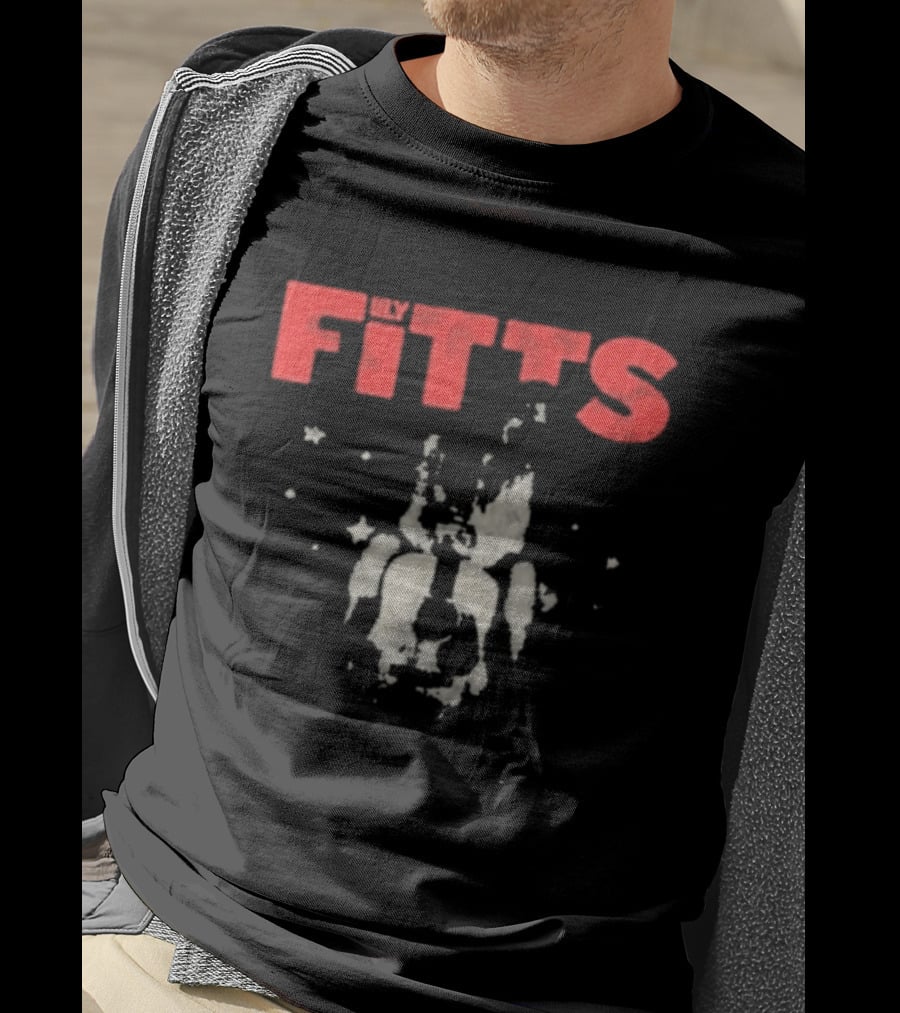 Lily Fitts Red Text With Abstract White Splash T-Shirt