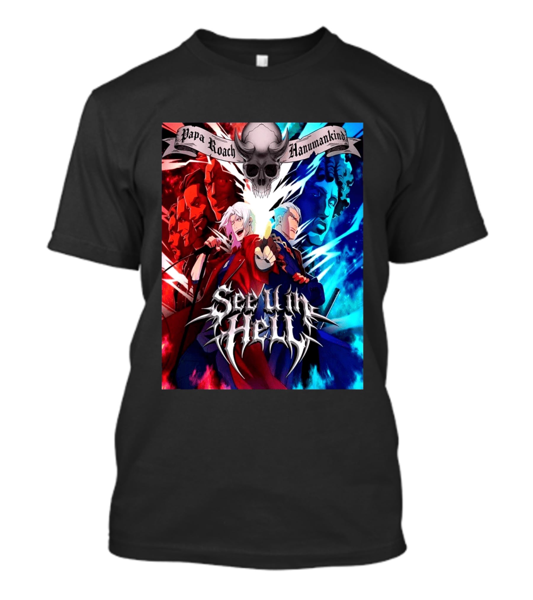Papa Roach Hanumankind Devil May Cry Season 2 See U In Hell Song T-Shirt