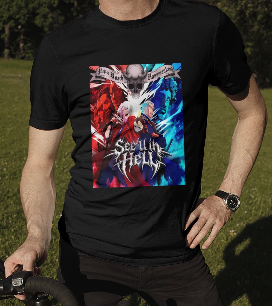 Papa Roach Hanumankind Devil May Cry Season 2 See U In Hell Song T-Shirt