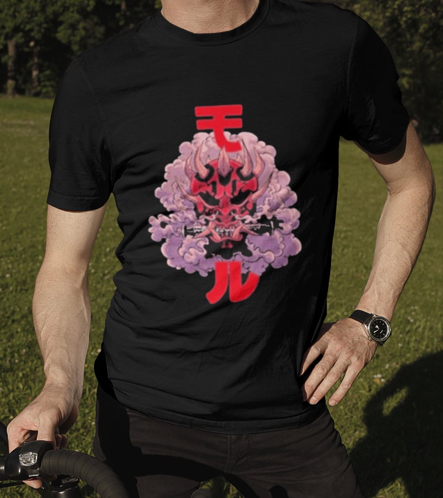 Screencrush Warrior Of Vengeance Oni Mask Kanji T-Shirt
