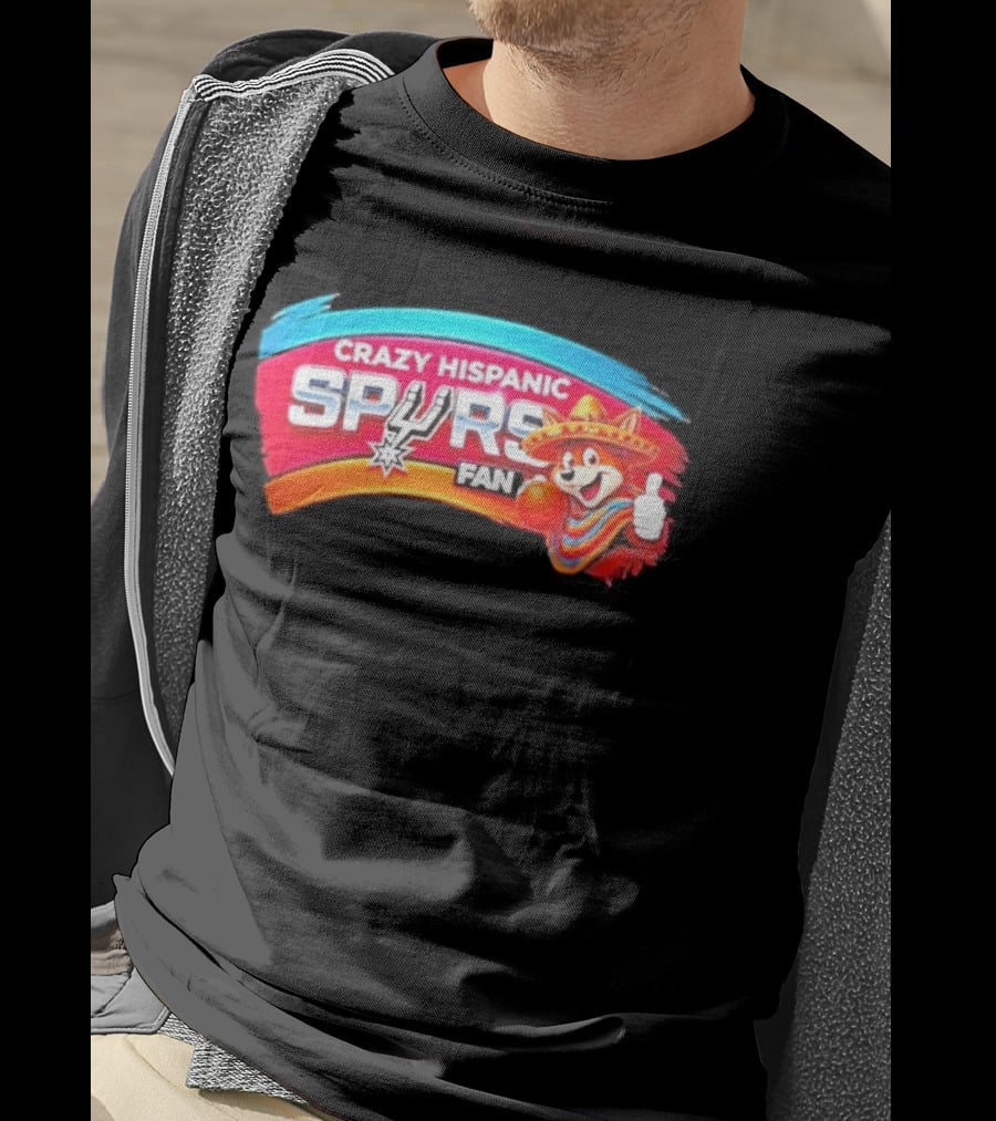 Crazy Hispanic Spurs Fan San Antonio Coyote Basketball 2026 T-Shirt