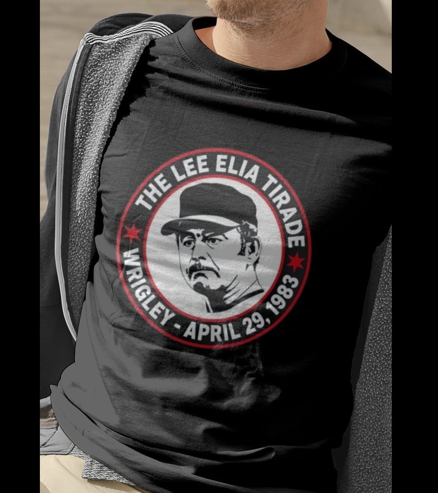The Lee Elia Tirade Wrigley April 29 1983 Circular Badge With Baseball Cap T-Shirt