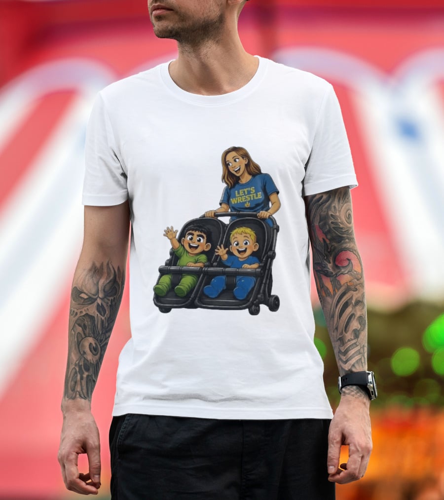Pro Wrestling Tees Let's Wrestle Mother Lareesa Double Stroller Kids T-Shirt