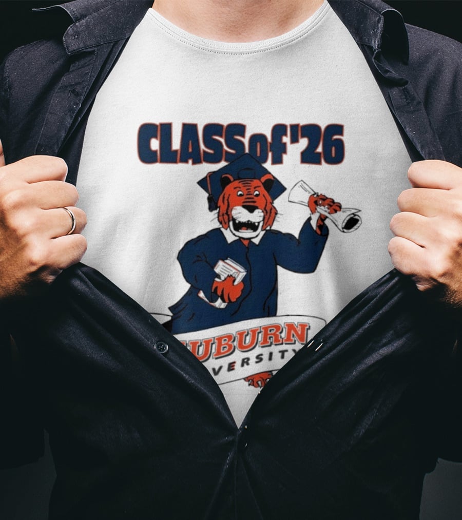 Auburn University Class Of 2026 Tiger Graduation T-Shirt