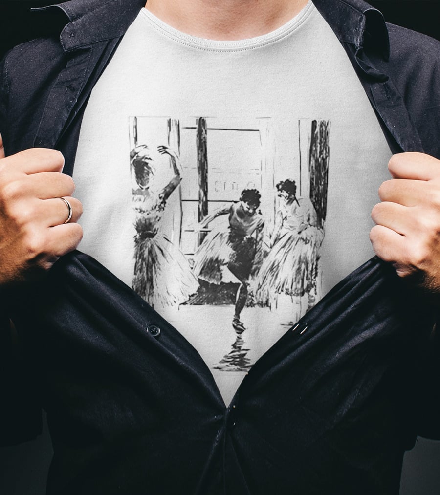 Ballet Dancers Sketch Dance Movements In Tutu Outfits T-Shirt
