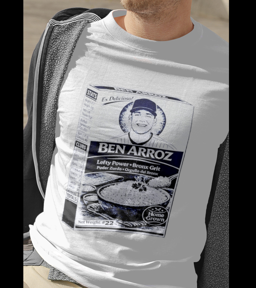 Ben Arroz Lefty Power Bronx Grit Orgullo Del Bronx Yankees Baseball Player T-Shirt
