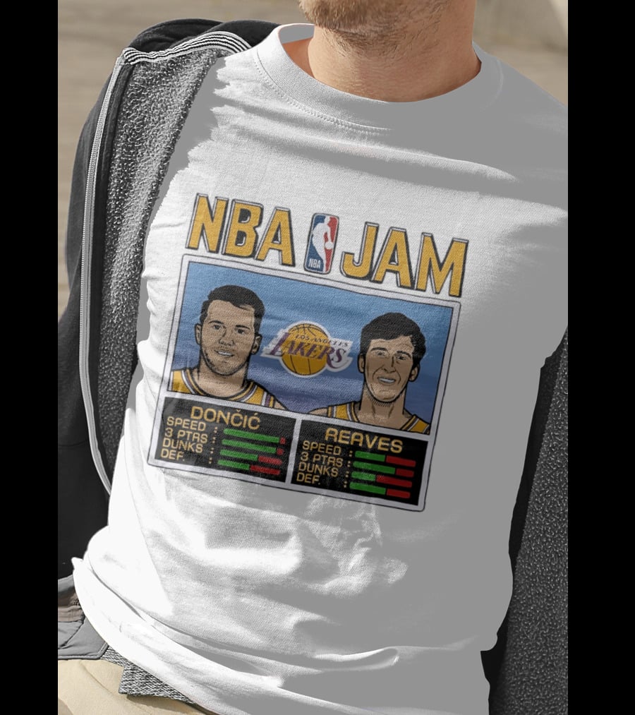 NBA Jam Luka Doncic Austin Reaves Los Angeles Lakers T-Shirt