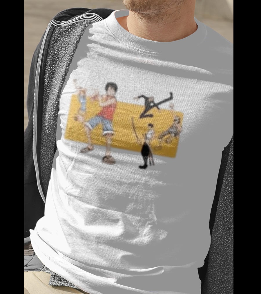 One Piece Classic Anime Characters In Action Pose T-Shirt