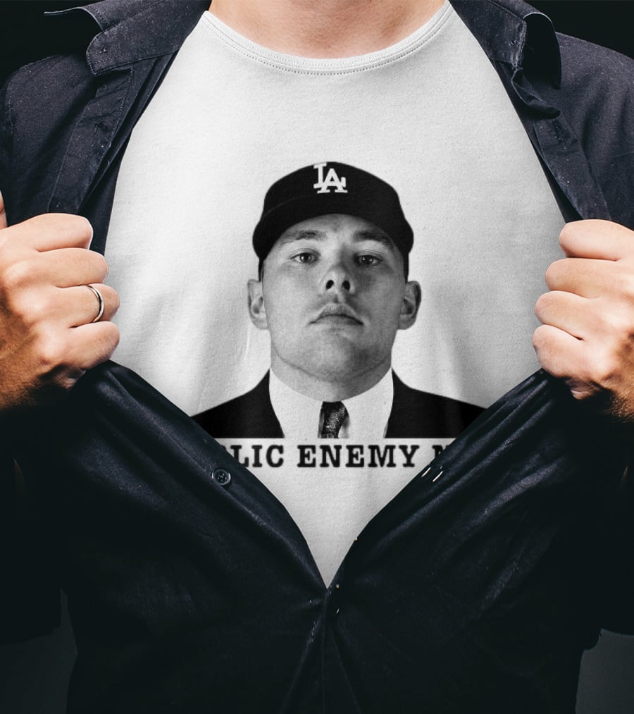 Dalton Rushing Public Enemy No 1 LA Hat Baseball T-Shirt