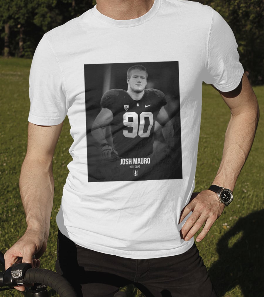 Josh Mauro 1991 2026 Stanford Football Number 90 Nike T-Shirt