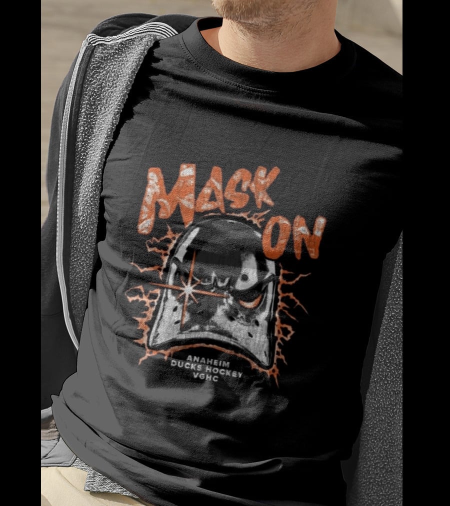 Anaheim Ducks Mask On Anaheim Ducks Hockey VGHC T-Shirt