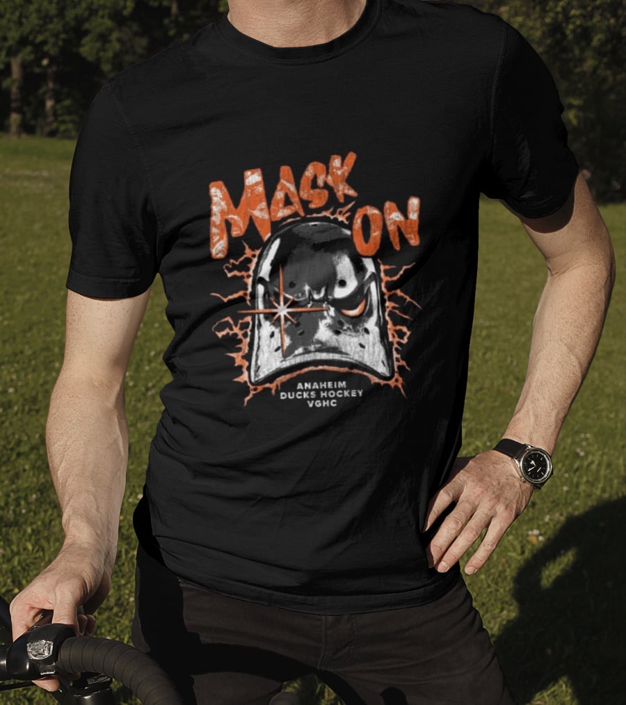 Anaheim Ducks Mask On Anaheim Ducks Hockey VGHC T-Shirt