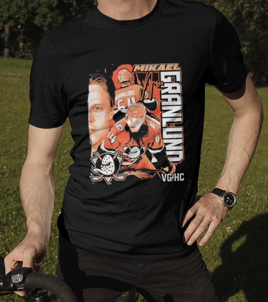 Anaheim Ducks Mikael Granlund VGHC Hockey Team Collage T-Shirt