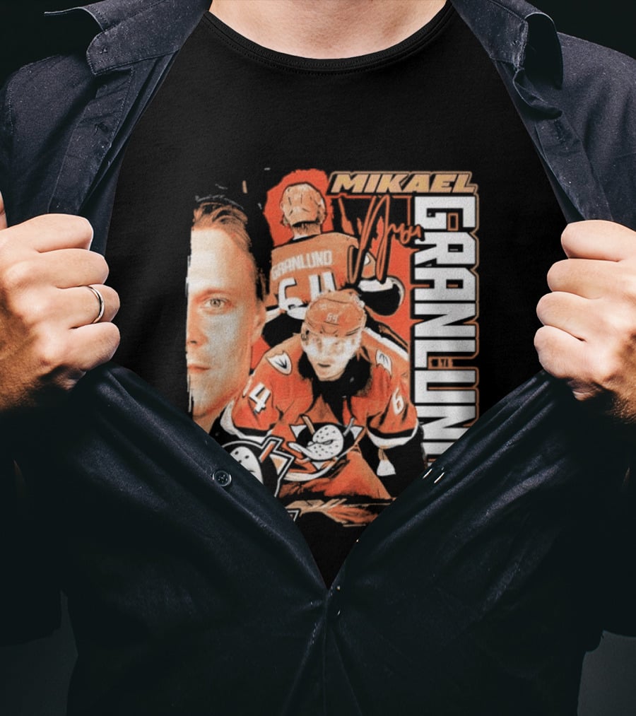 Anaheim Ducks Mikael Granlund VGHC Hockey Team Collage T-Shirt