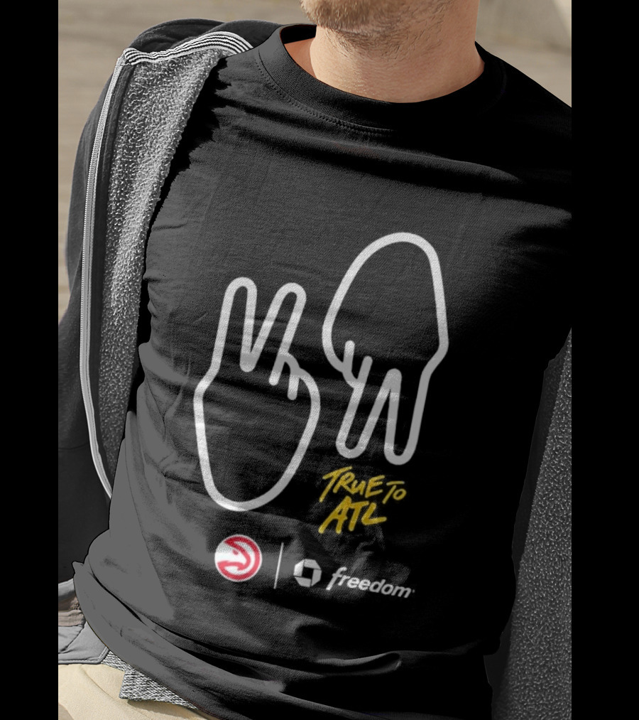 Atlanta Hawks True To ATL Peace Hand Gesture Game 6 T-Shirt