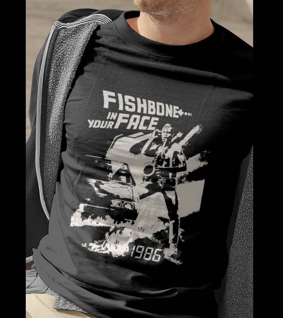 Fishbone In Your Face Band Tour 1986 Vintage Aesthetic T-Shirt