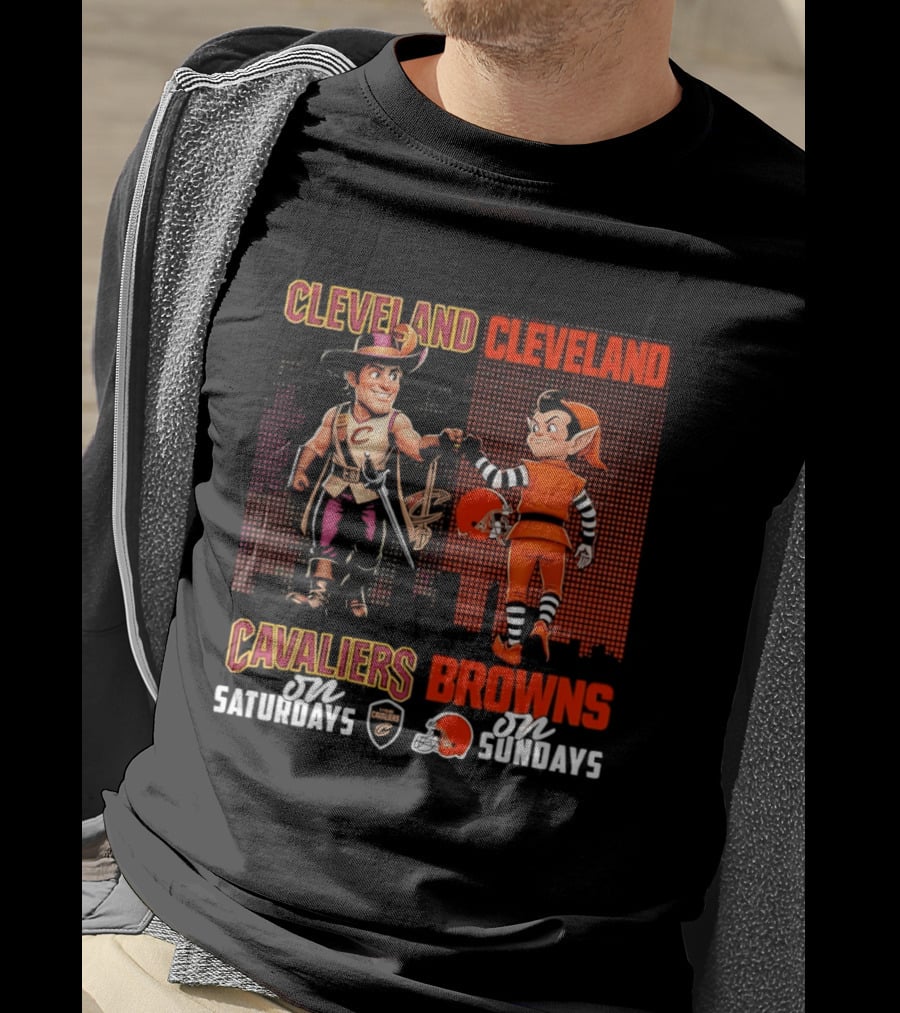 Cleveland Cavaliers On Saturdays Cleveland Browns On Sundays T-Shirt
