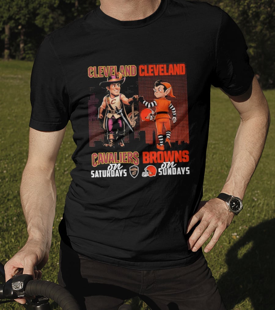 Cleveland Cavaliers On Saturdays Cleveland Browns On Sundays T-Shirt