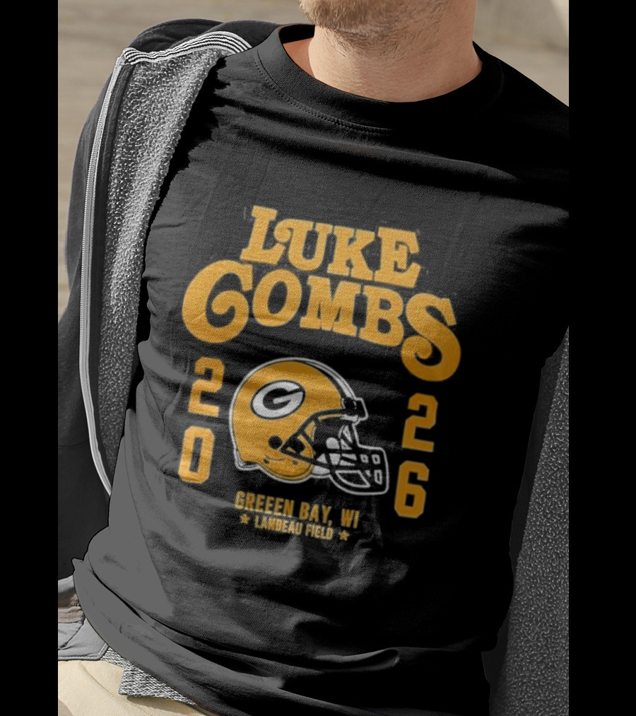 Luke Combs 2026 Green Bay Packers Lambeau Field Event T-Shirt