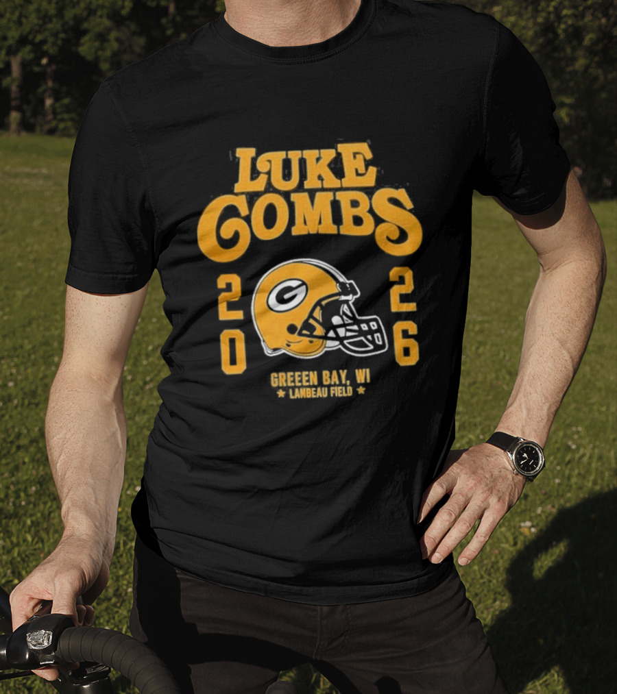 Luke Combs 2026 Green Bay Packers Lambeau Field Event T-Shirt