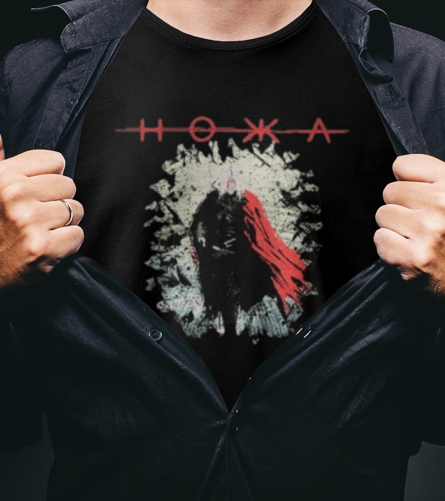 Hokka Via Miseria IV Mysterious Figure With Red Cape T-Shirt