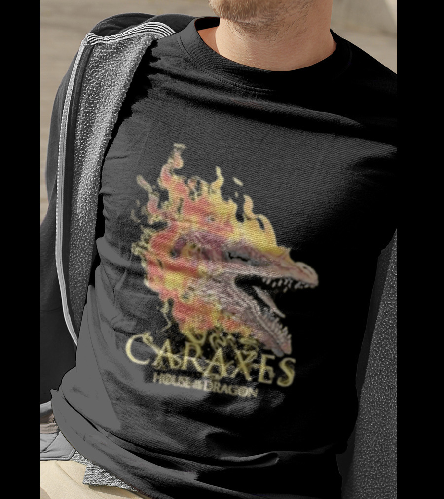 House Of The Dragon Caraxes Fiery Dragon Head T-Shirt