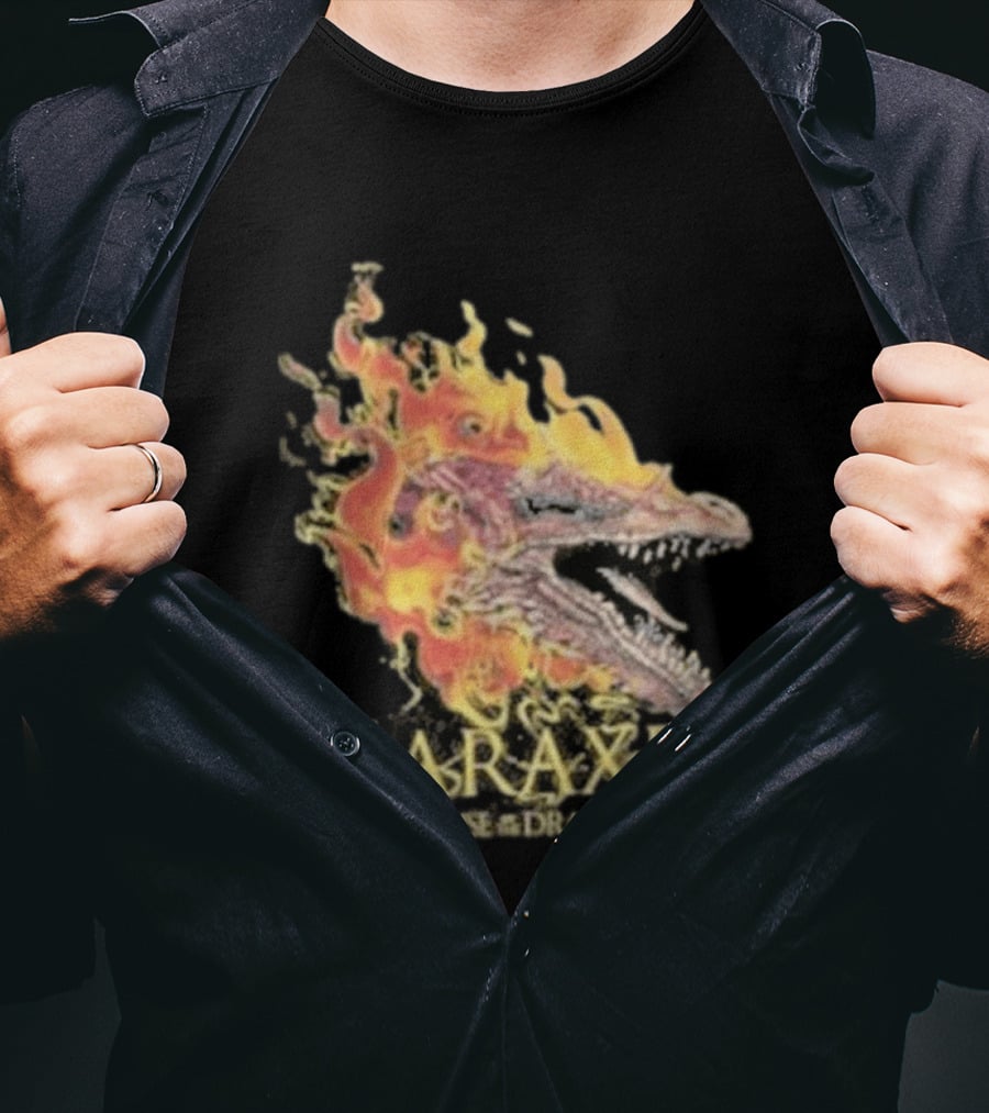 House Of The Dragon Caraxes Fiery Dragon Head T-Shirt