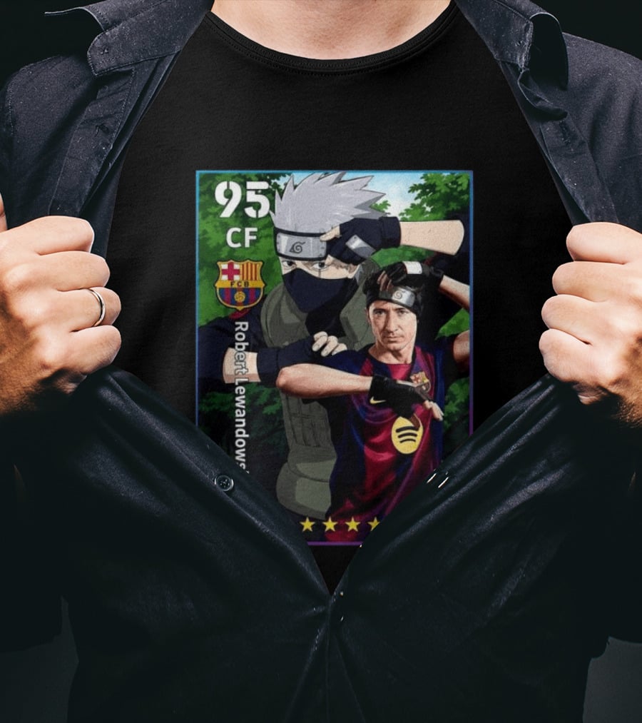 EFootball 2026 Card Lewandowski Kakashi Barcelona FCB Crossover 95 CF T-Shirt