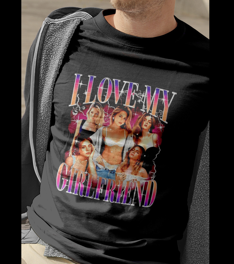 I Love My Girlfriend Colorful Retro Aesthetic T-Shirt