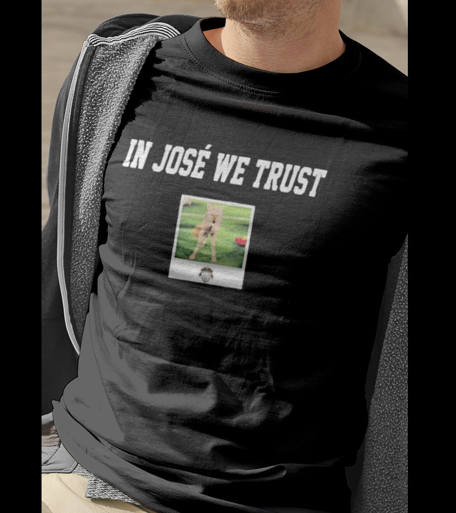In JosÉ We Trust Circle C Coyote Image T-Shirt