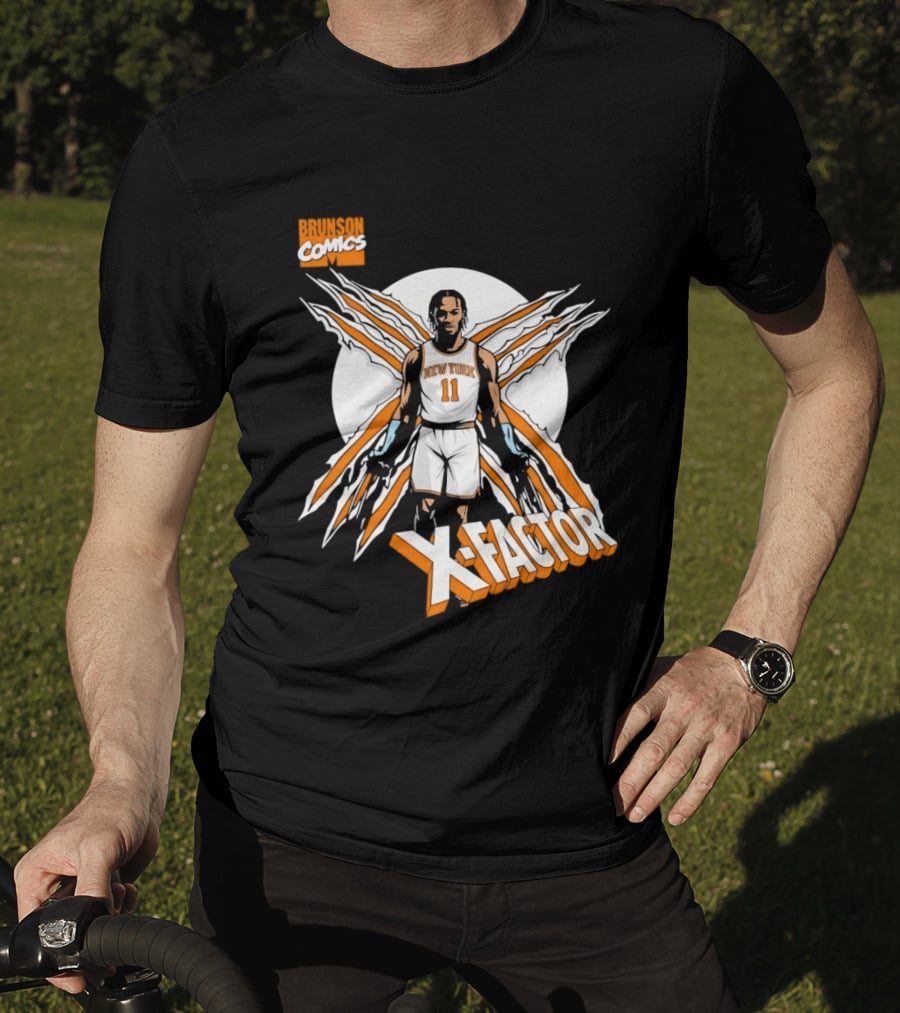 Jalen Brunson X Factor New York Knicks Comics NBA T-Shirt