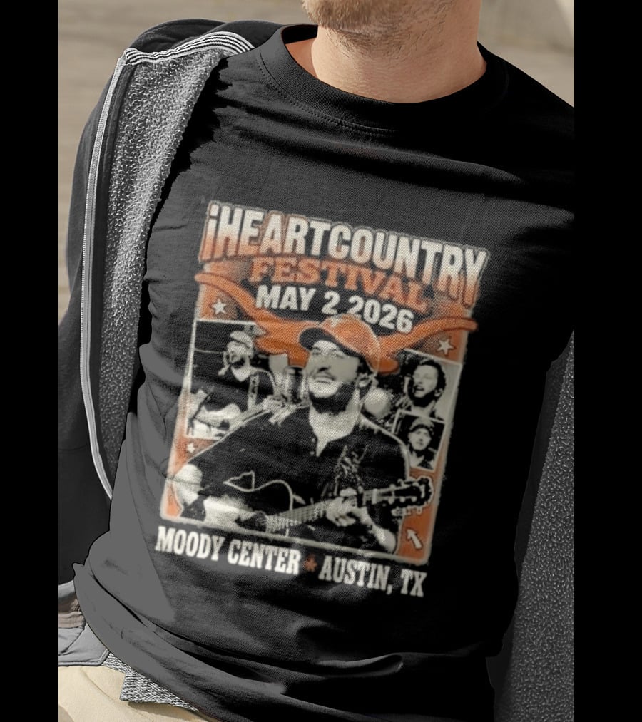 Luke Bryan IHeartCountry Festival May 2 2026 Moody Center Austin TX Texas Longhorns NCAA Collaboration T-Shirt