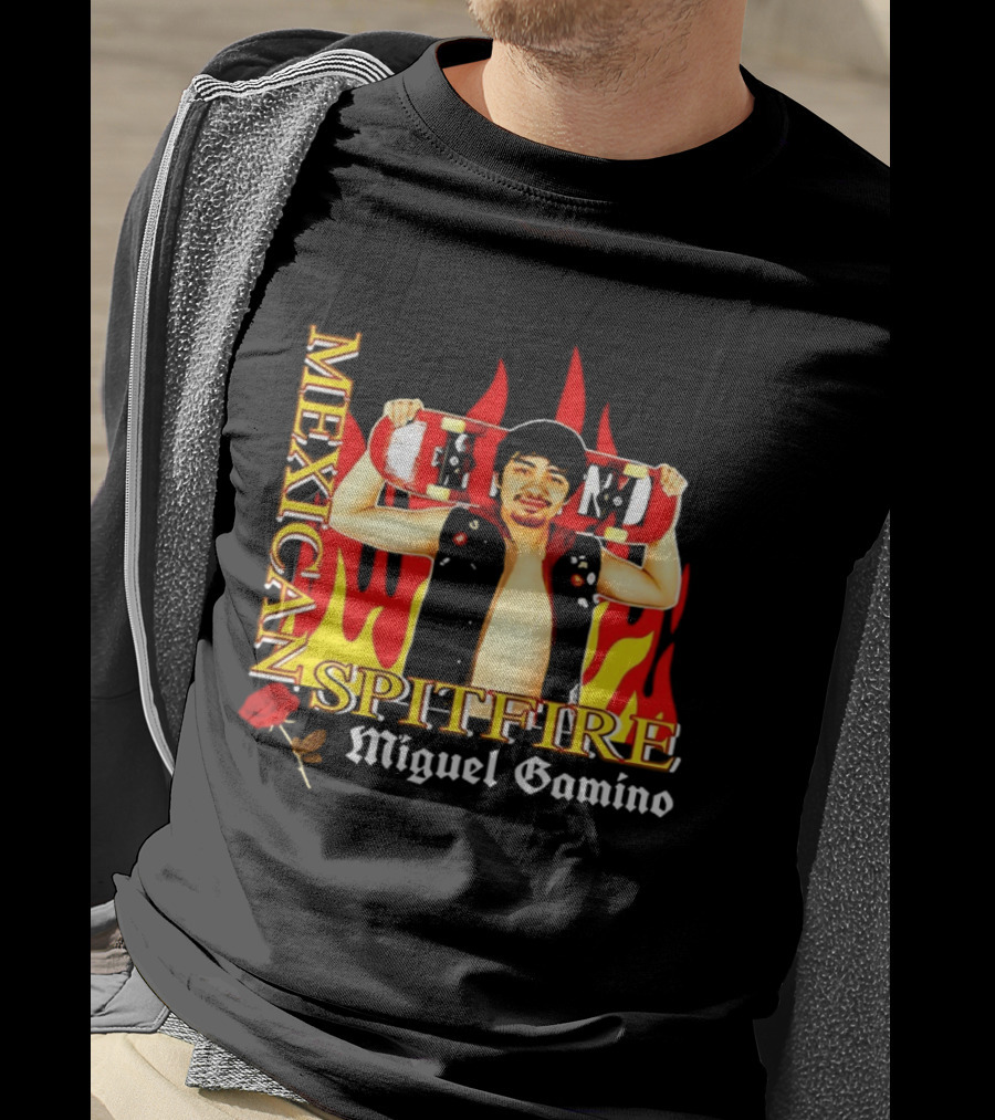 Mexican Spitfire Miguel Gamino Skateboard Fire Rose Vest T-Shirt