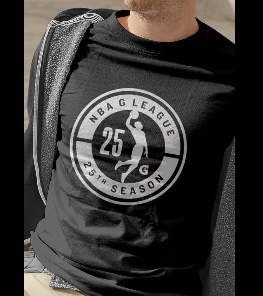 NBA G League 25th Season Anniversary Silver Circle T-Shirt