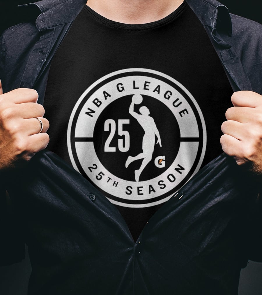 NBA G League 25th Season Anniversary Silver Circle T-Shirt