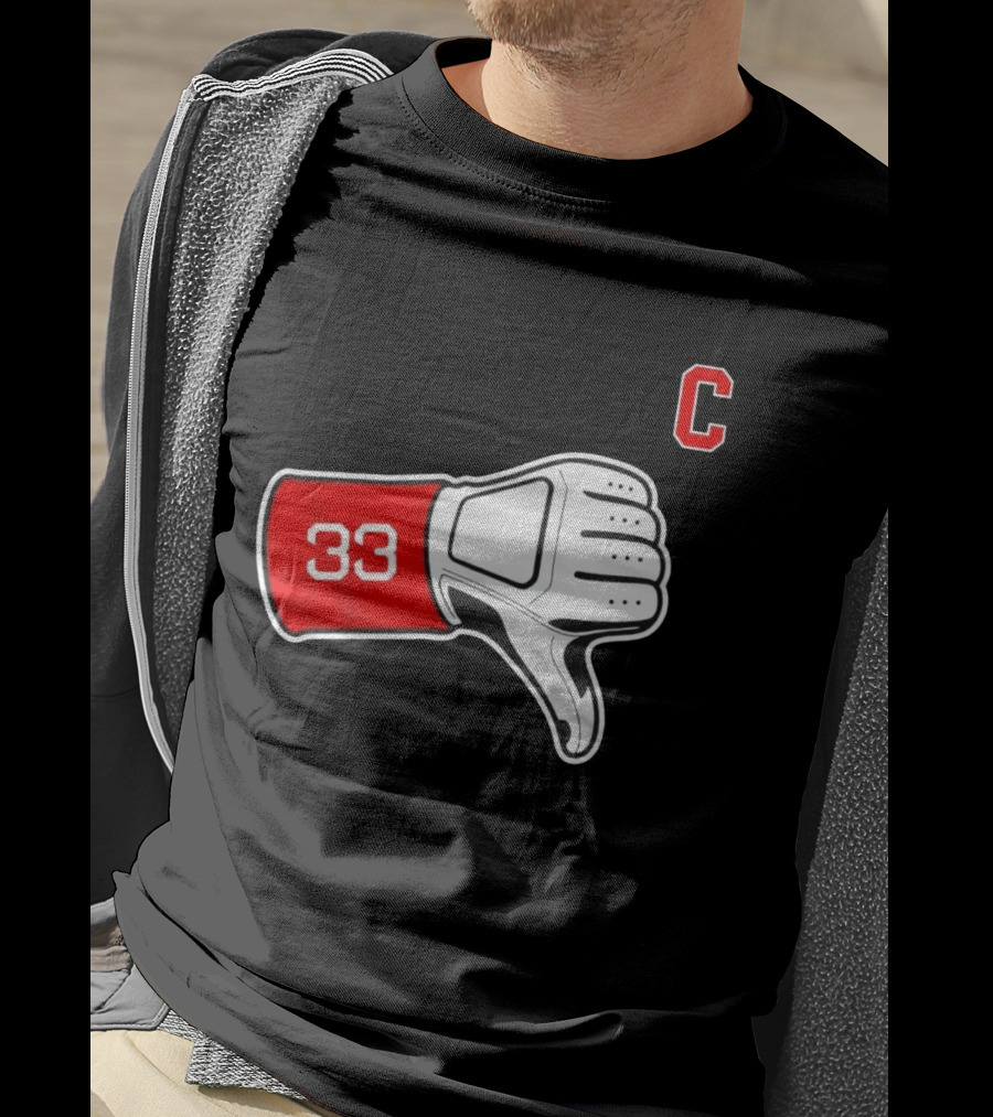 Nice Tek 33 Thumbs Down C Cleveland Guardians T-Shirt