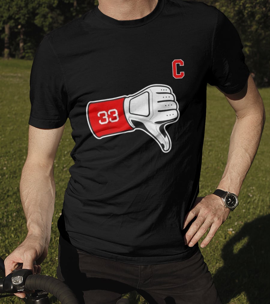Nice Tek 33 Thumbs Down C Cleveland Guardians T-Shirt