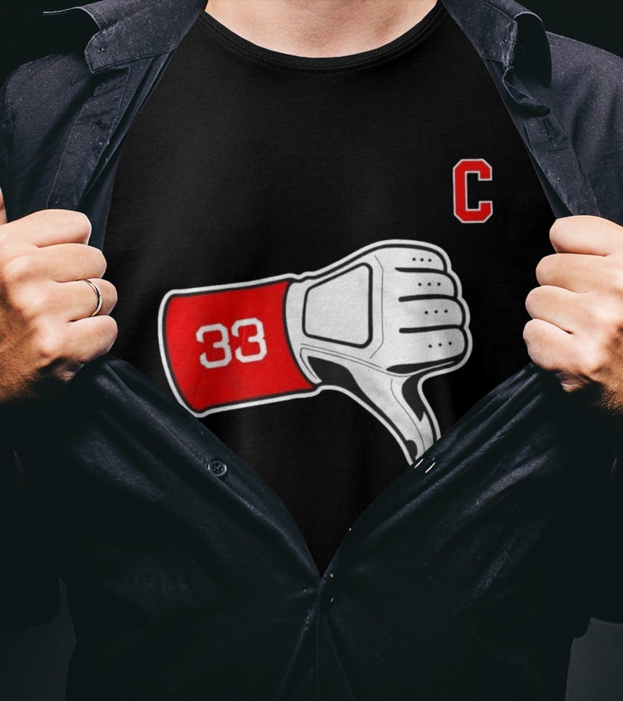 Nice Tek 33 Thumbs Down C Cleveland Guardians T-Shirt