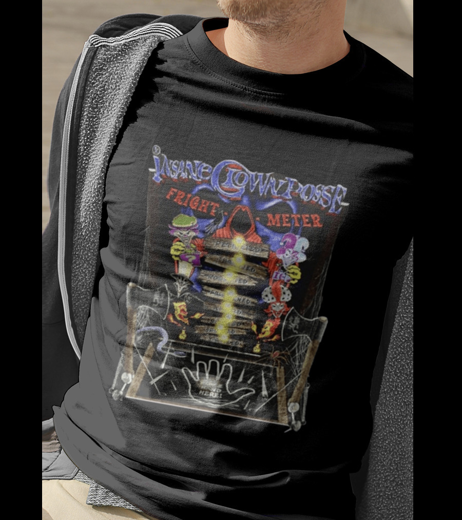 Insane Clown Posse Fright O Meter Pleased Terrified Scared Petrified Horrified Hand Here T-Shirt