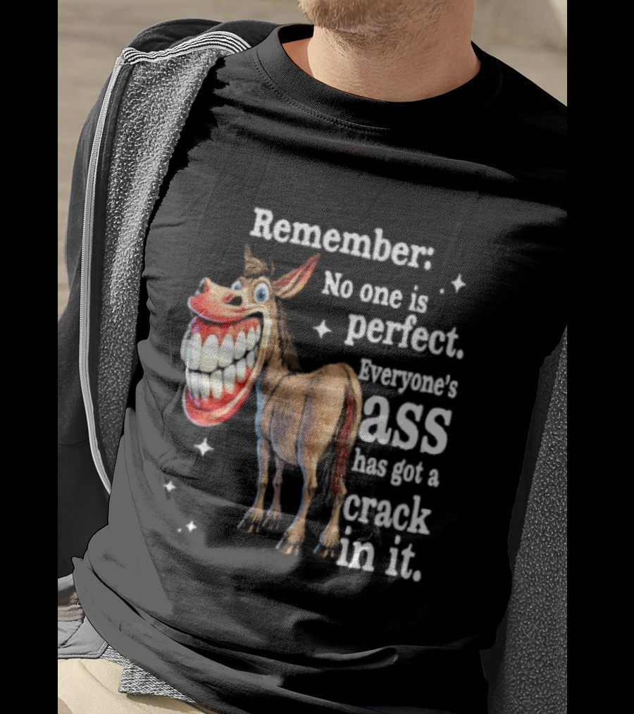 Remember No One Is Perfect Everyone's Ass Has Got A Crack In It Donkey T-Shirt