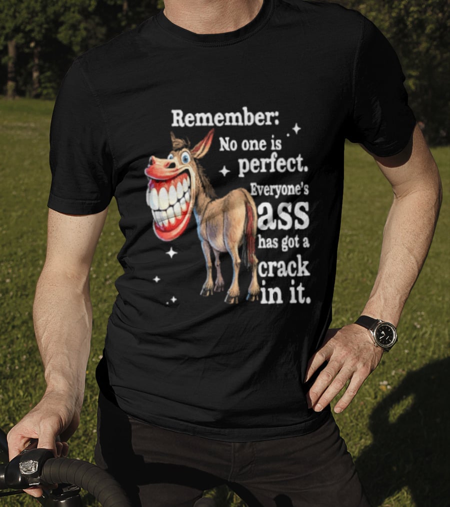 Remember No One Is Perfect Everyone's Ass Has Got A Crack In It Donkey T-Shirt