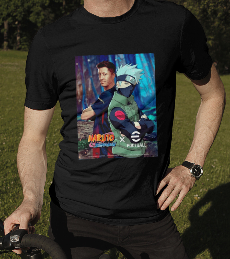 Naruto Shippuden X EFootball Featuring Robert Lewandowski And Kakashi 2026 T-Shirt