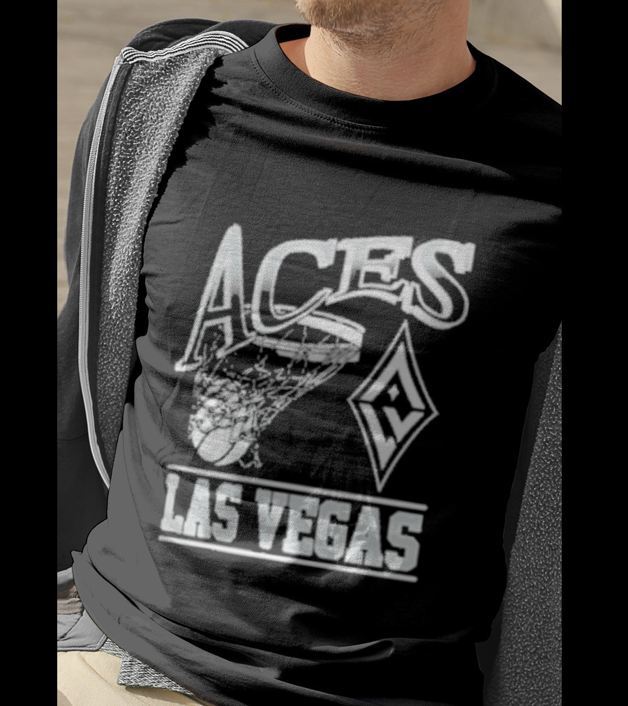 Las Vegas Aces Basketball Net And Diamond T-Shirt
