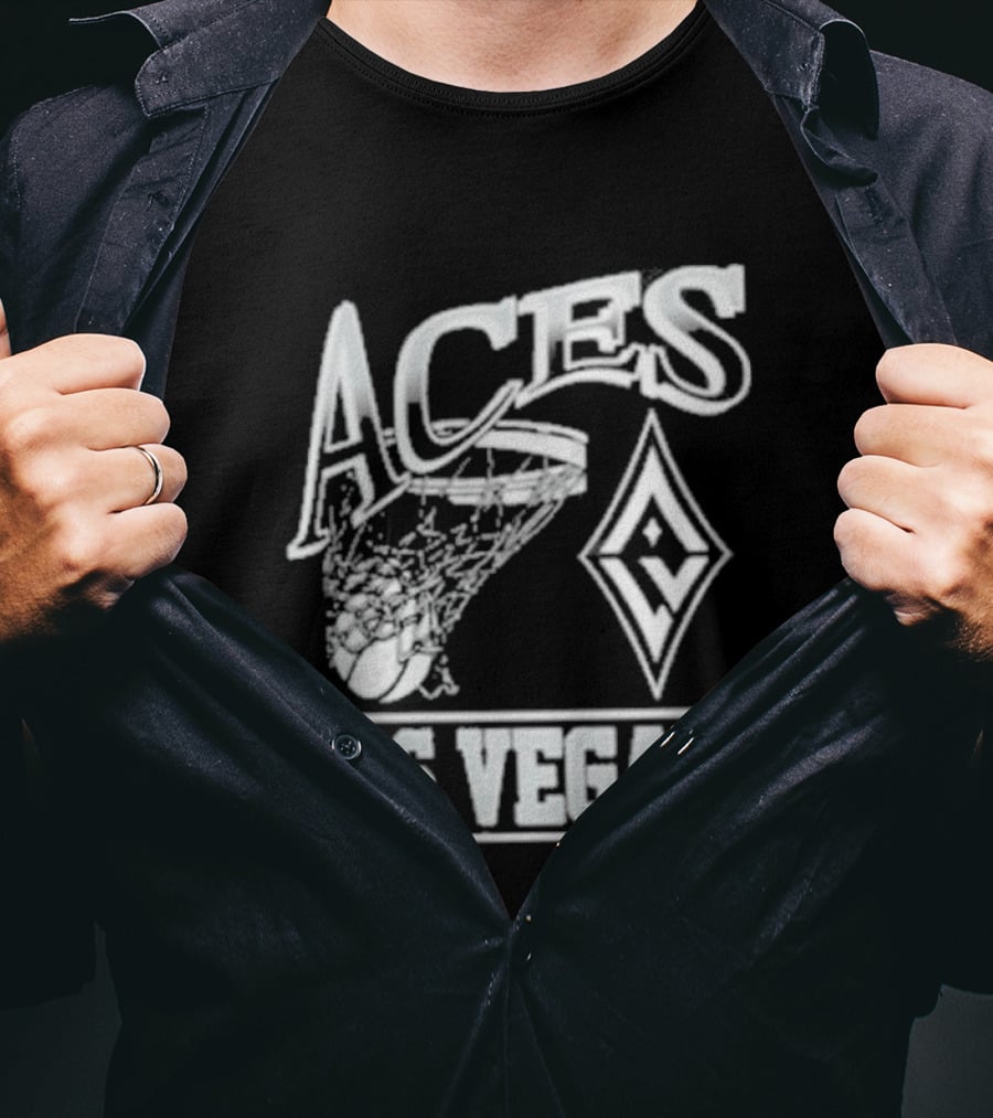Las Vegas Aces Basketball Net And Diamond T-Shirt