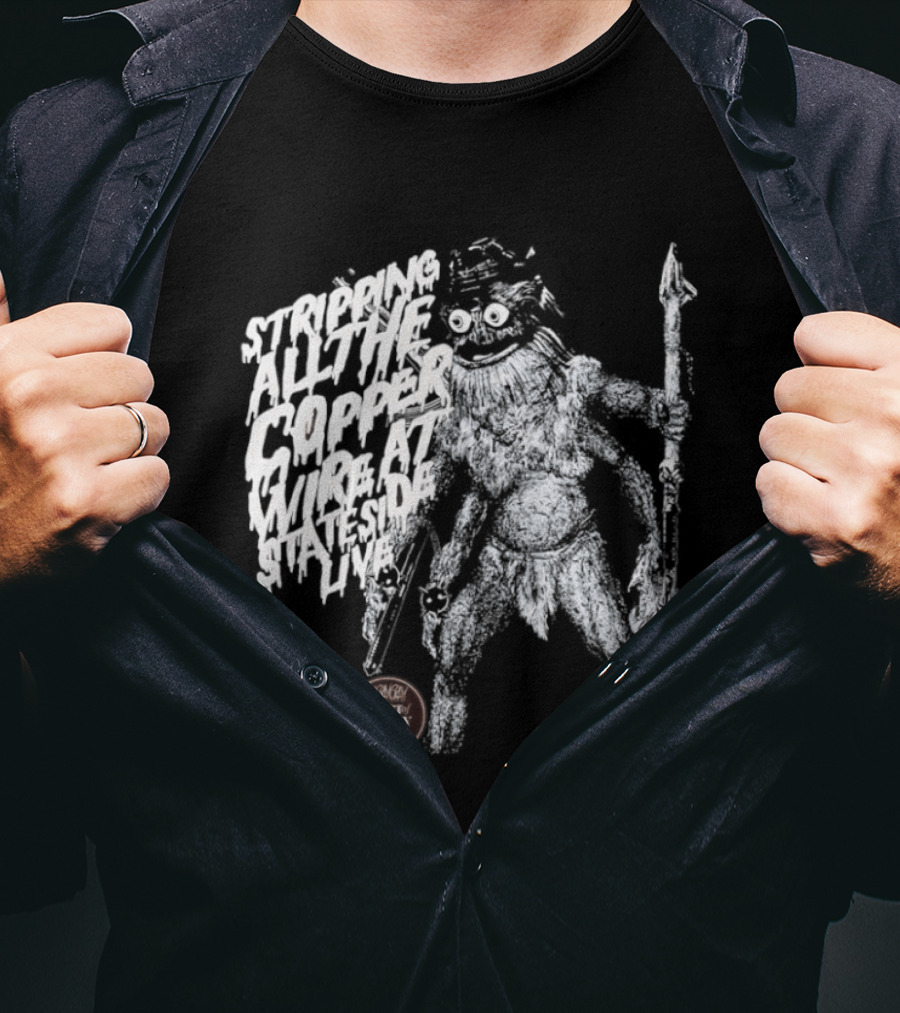 Stripping All The Copper Wire Stateside Live Gangstagrass Mercenary Freedom Infantry T-Shirt