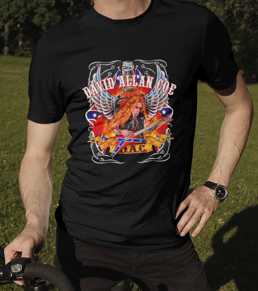 David Allan Coe Rebel Wings Guitar Country Legend DAC T-Shirt
