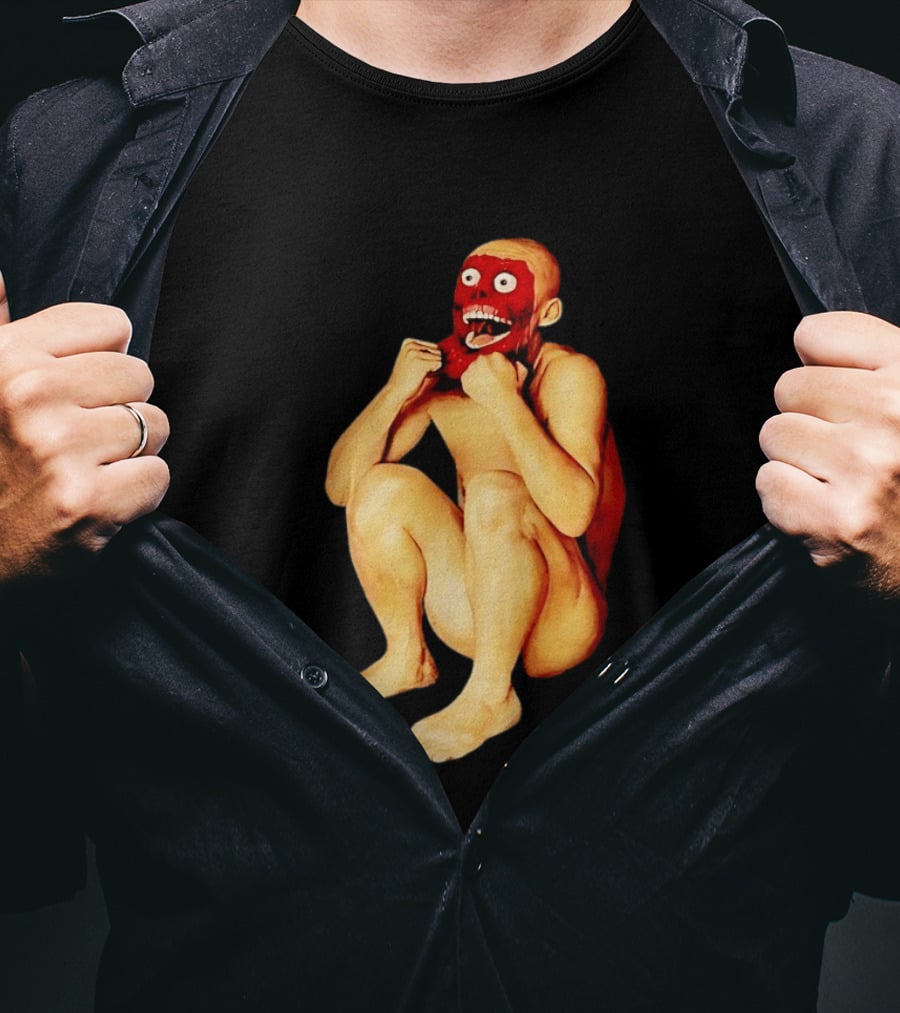 Face Off Meme Bald Character Peeling Illusion T-Shirt