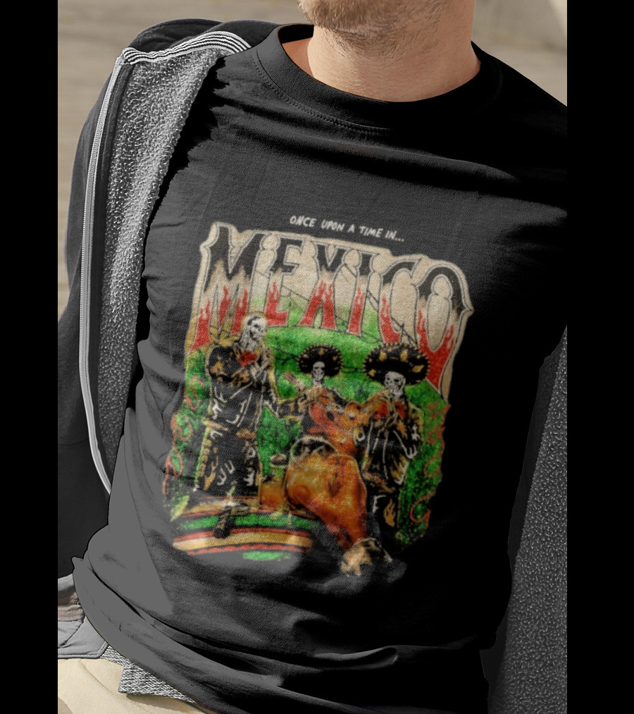 Warren Lotas Mexico Day Of The Dead Mariachi Skulls T-Shirt